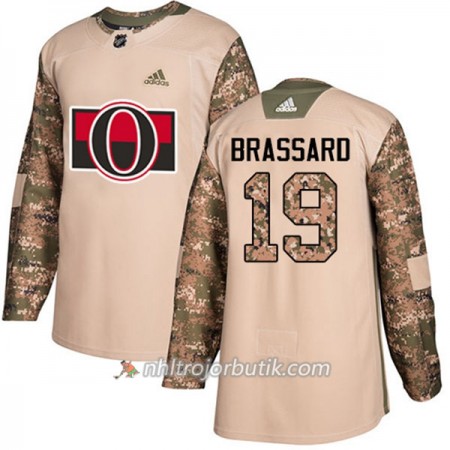 Män Ishockey Ottawa Senators Tröja Derick Brassard 19 Adidas 2017-2018 Camo Veterans Day Practice Authentic
